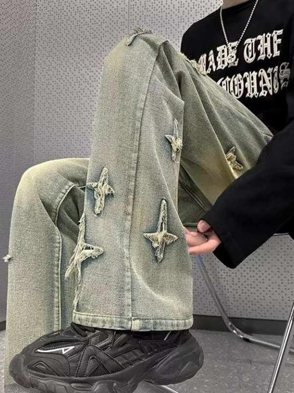 Herrenjeans mit Sternenapplikation-3
