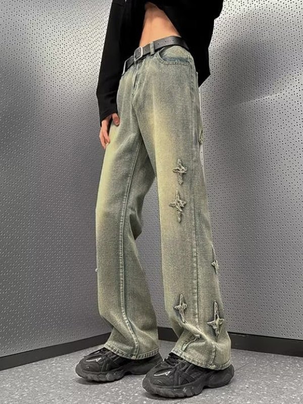 Herrenjeans mit Sternenapplikation-2