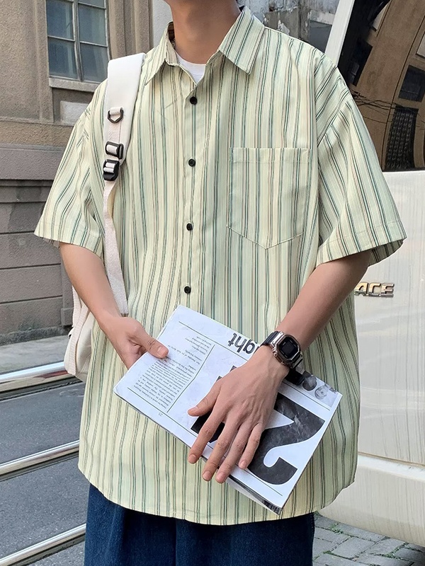 Herren-Hemd mit Intage-Streifen-2