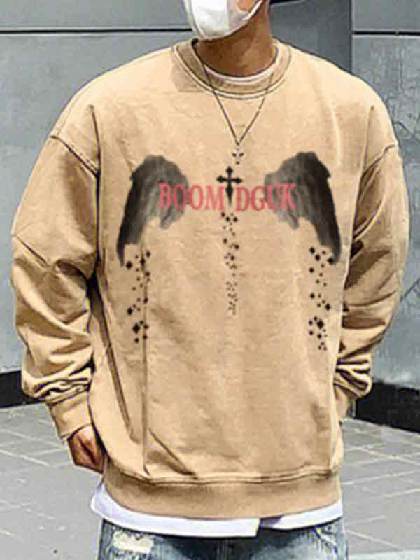 Herren-Sweatshirt mit Street Wing-Print-1