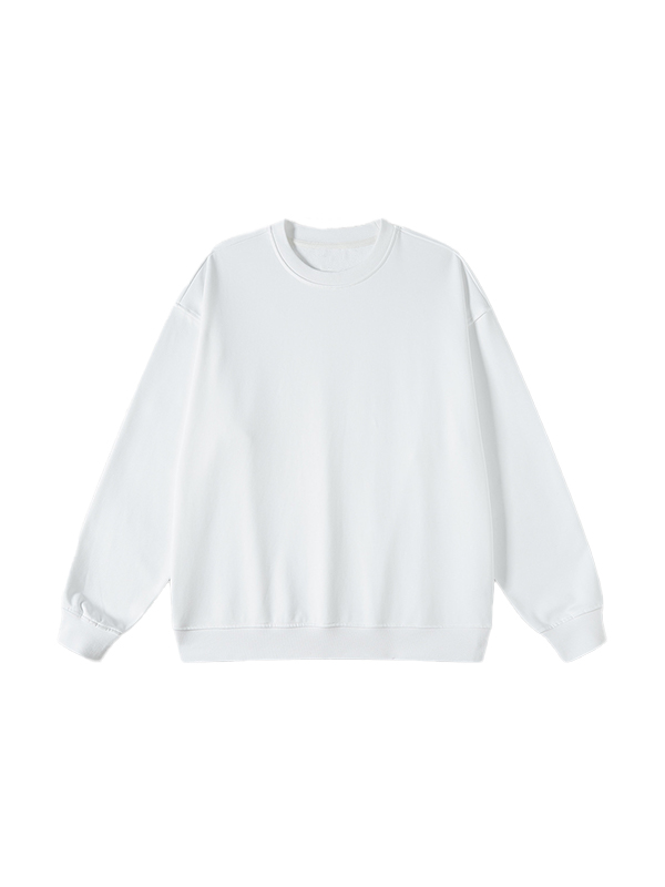 Einfarbiges Herren-Sweatshirt mit Rundhalsausschnitt-2