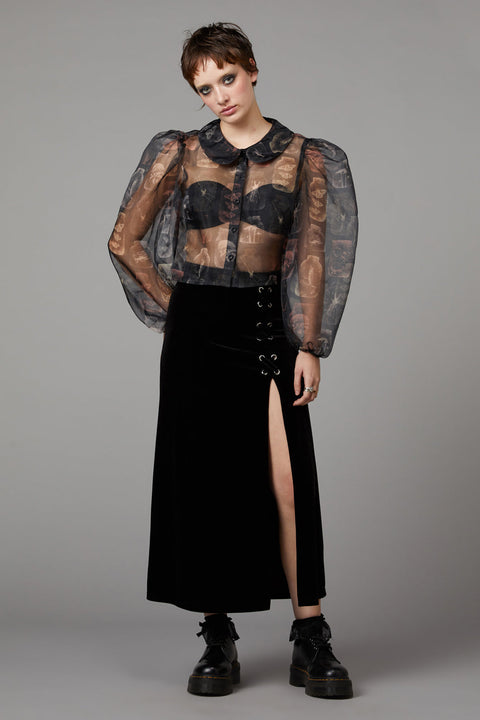 Transparante gotische blouse met pofmouwen-2