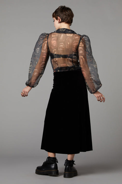 Transparante gotische blouse met pofmouwen-3