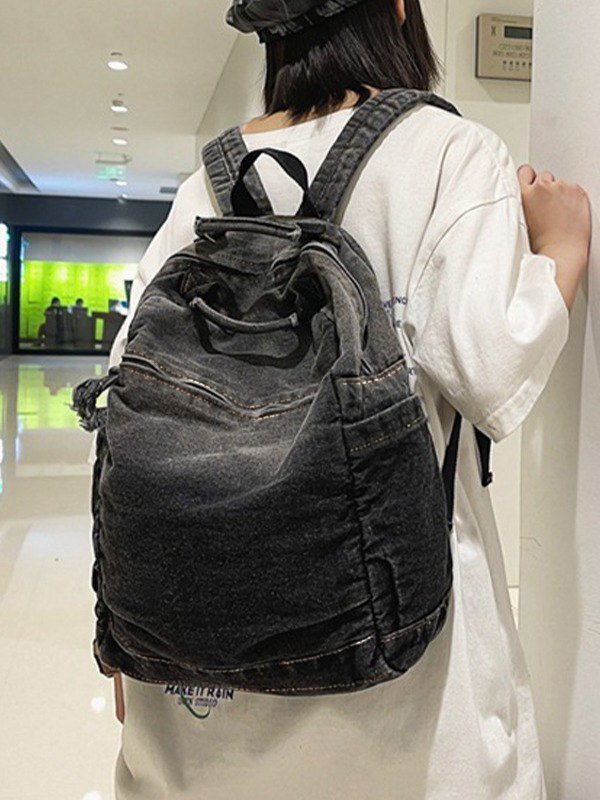 Denim-Rucksack mit Farbverlauf in Vintage-Waschung-2