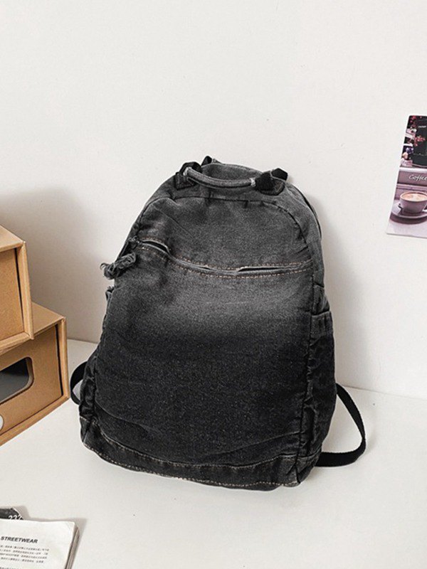Denim-Rucksack mit Farbverlauf in Vintage-Waschung-5