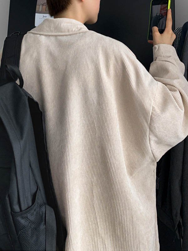 Lässiges Cord-Langarmhemd für Herren-4