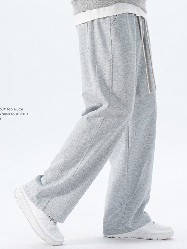 Einfache einfarbige lockere Jogginghose für Herren-1