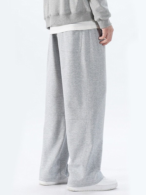 Einfache einfarbige lockere Jogginghose für Herren-3