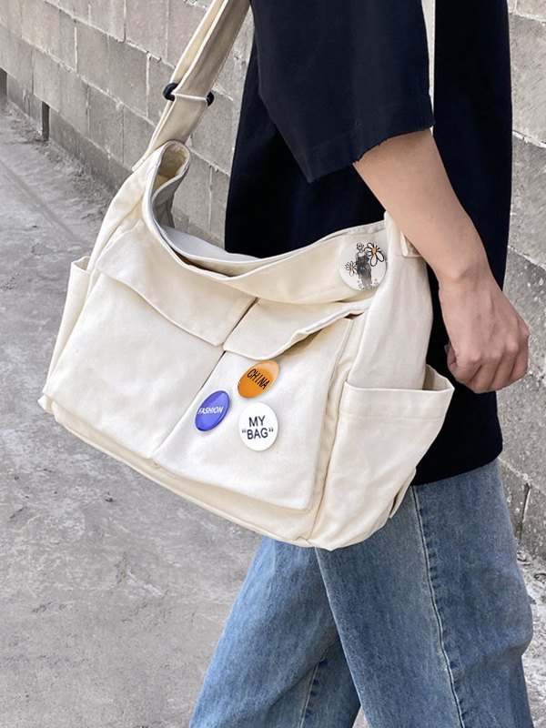 Badge-Design Große Umhängetasche-2