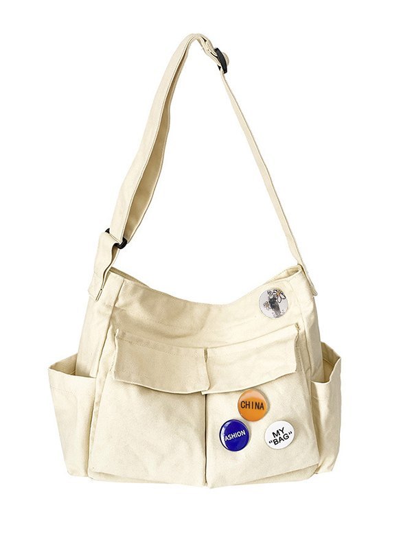 Badge-Design Große Umhängetasche-4